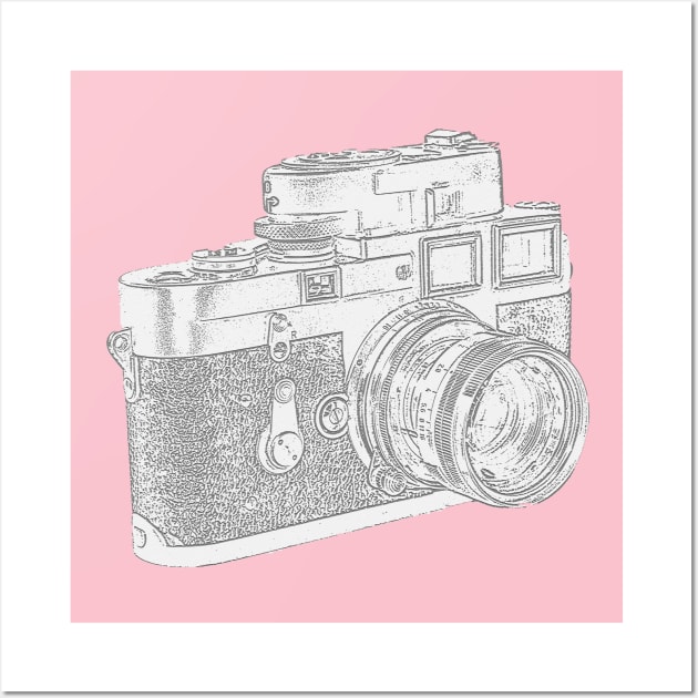 Retro Vintage Camera Side View Wall Art by Squeeb Creative